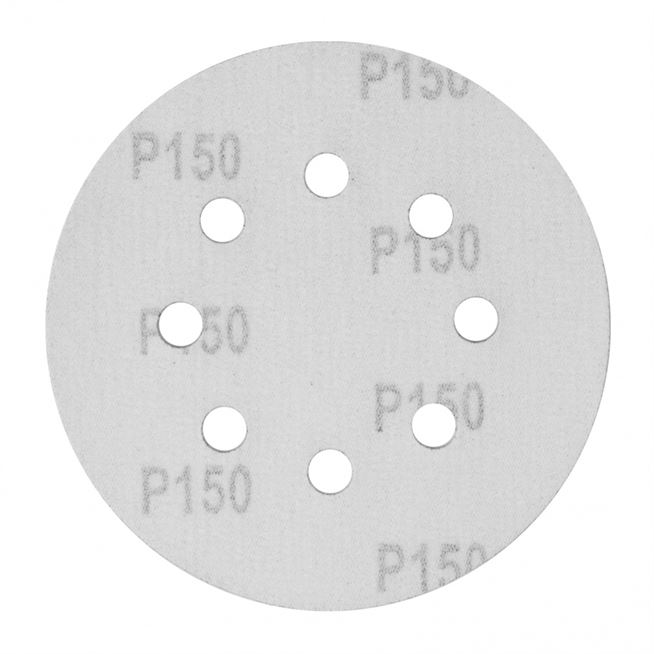 Круг абразивный на ворсовой подложке под "липучку", перфорированный, P 150, 125 мм, 5 шт Сибртех