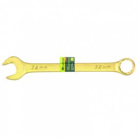 Ключ комбинированный, 32 мм, желтый цинк Сибртех